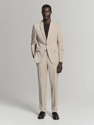 Spodnie garniturowe París super slim fit beżowy - Mężczyzna - - MANGO MAN
