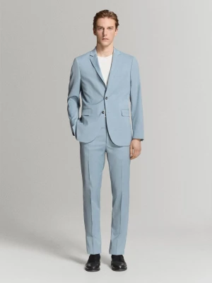 Spodnie garniturowe París super slim fit błękitny - Mężczyzna - - MANGO MAN