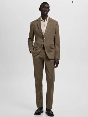 Spodnie garniturowe París super slim fit brązowy - Mężczyzna - - MANGO MAN