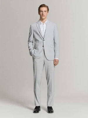 Spodnie garniturowe París super slim fit jasnoszary - Mężczyzna - - MANGO MAN