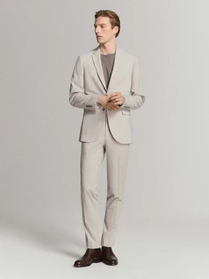 Spodnie garniturowe París super slim fit kremowy / écru - Mężczyzna - - MANGO MAN