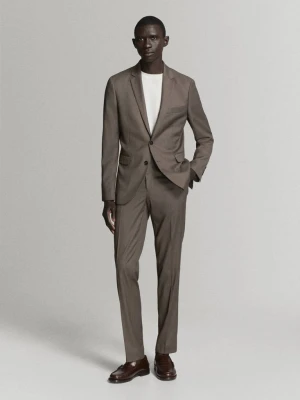 Spodnie garniturowe París super slim fit średni brązowy - Mężczyzna - MANGO MAN