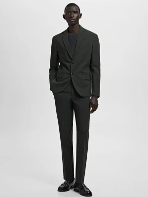 Spodnie garniturowe París super slim fit zielony - Mężczyzna - - MANGO MAN