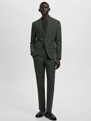 Spodnie garniturowe París super slim fit zielony - Mężczyzna - - MANGO MAN
