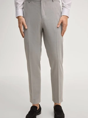 Spodnie garniturowe River w kolorze szarym melanżowym Joop