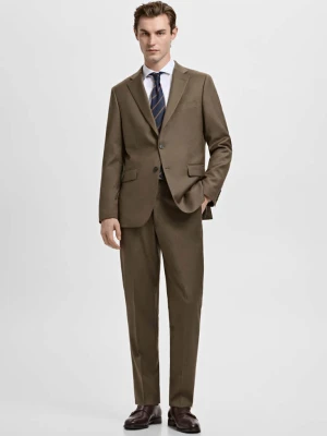 Spodnie garniturowe Turin z 100% wełny brązowy - Mężczyzna - - MANGO MAN