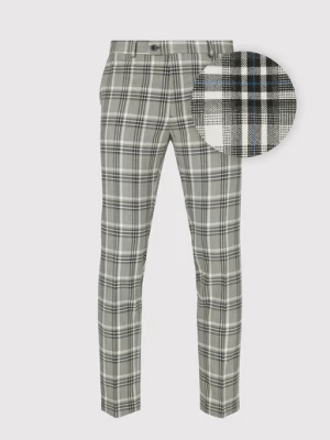 Spodnie garniturowe w kolorze beżowym w kratę Pako Lorente