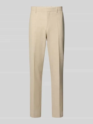 Spodnie garniturowe w kroju regular fit z dodatkiem wełny model 'LENNON' Boss