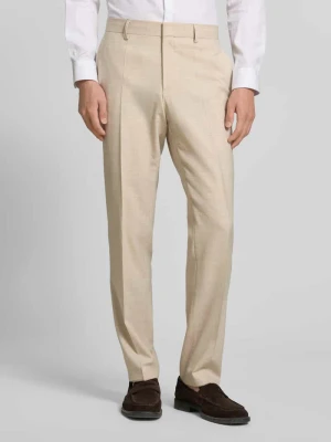 Spodnie garniturowe w kroju regular fit z dodatkiem wełny model 'LENNON' Boss