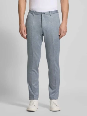 Spodnie garniturowe w kroju slim fit ze strukturalnym wzorem Roy Robson Jasnoniebieski