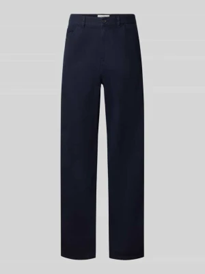 Spodnie garniturowe z kantami model 'Como Solid Slack Pants' Les Deux Niebieski