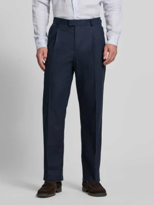 Spodnie garniturowe z mieszanki lnu z kantami MCNEAL