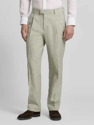 Spodnie garniturowe z mieszanki lnu z kantami MCNEAL