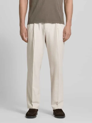 Spodnie garniturowe z mieszanki lnu z kantami MCNEAL