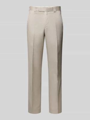 Spodnie garniturowe z mieszanki wełny z kantami Wilvorst