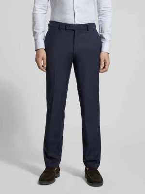 Spodnie garniturowe z mieszanki żywej wełny z kantami HECHTER PARIS