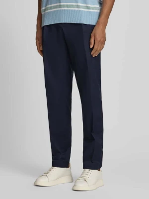 Spodnie garniturowe z prostymi nogawkami z mieszanka bawełny model 'GENRICH' HUGO