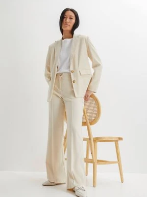 Spodnie garniturowe z rozszerzanymi nogawkami bonprix