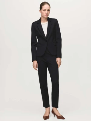 Spodnie garniturowe z średnim stanem czarny - Kobieta - - MANGO