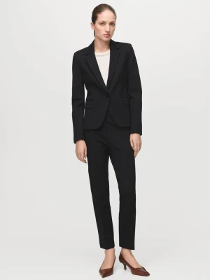 Spodnie garniturowe z średnim stanem czarny - Kobieta - - MANGO