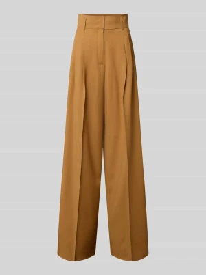 Spodnie garniturowe z szerokimi nogawkami z czystej żywej wełny model 'SERIO' Max Mara Studio