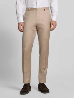 Spodnie garniturowe z żywej wełny z kantami Wilvorst