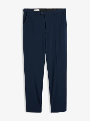 Spodnie garniturowe ze stretchem, z elastyczną talią, modern fit BonPrix niebieski