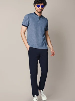 Spodnie Granatowe Chino z Bawełną Monaco Lancerto