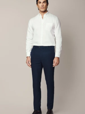 Spodnie Granatowe z Elastycznym Pasem Madlex Lancerto