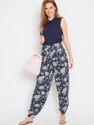 Spodnie haremki z dżerseju Loose Fit, z mieszanki wiskozy bonprix