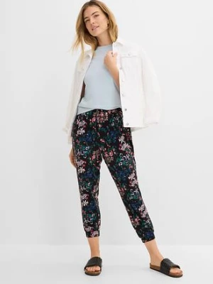 Spodnie haremki z mieszanki wiskozy bonprix