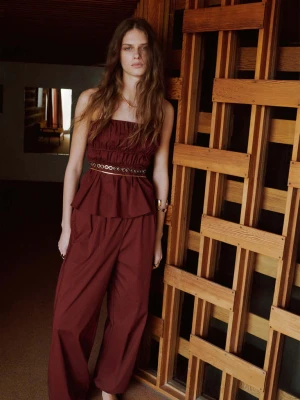 Spodnie haremki z wysokim stanem intensywny pomarańczowy - Kobieta - - MANGO