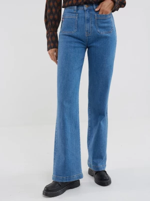 Spodnie jeans damskie wide niebieskie Celia 414 BIG STAR