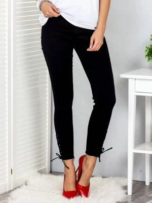 Spodnie jeans jeansowe czarny jegginsy Merg