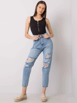 Spodnie jeans jeansowe jasny niebieski Lose jeans