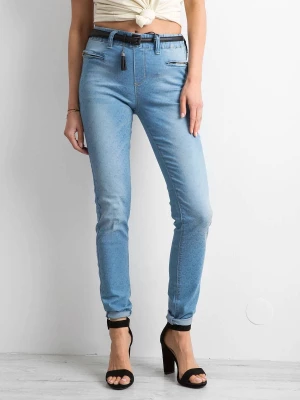 Spodnie jeans jeansowe niebieski casual jegginsy Merg selection