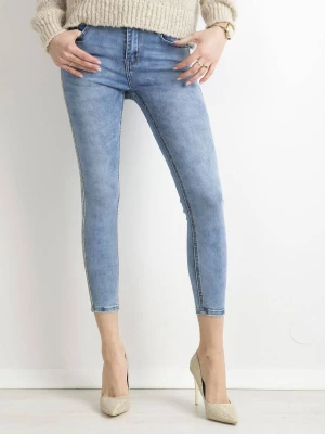 Spodnie jeans jeansowe niebieski casual rurki Merg selection