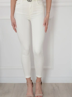 Spodnie jeans rurki push-up kremowe Rafiq Cocomoda.pl - odzież damska, sukienki, buty, dodatki