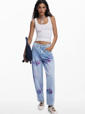 Spodnie jeansowe baloon Collage Desigual