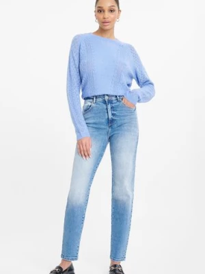 Spodnie jeansowe damskie mom fit niebieskie Greenpoint