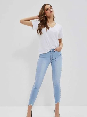 Spodnie jeansowe damskie niebieskie Moodo