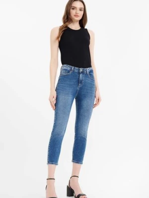 Spodnie jeansowe damskie slim fit z nogawką 7/8 Greenpoint