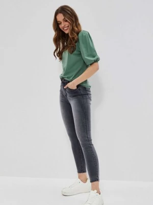 Spodnie jeansowe damskie - szare Moodo