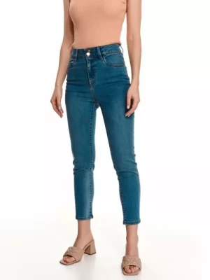 Spodnie jeansowe damskie z wysokim stanem TOP SECRET