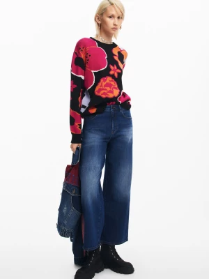 Jeansy culotte z denimu Desigual