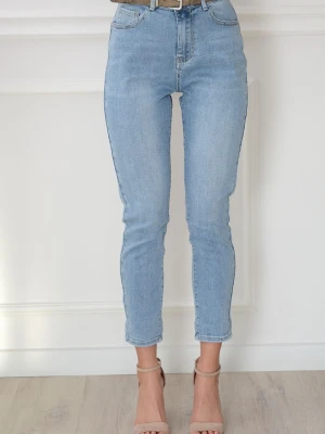 Spodnie jeansowe loose fit błękitne Globy Cocomoda.pl - odzież damska, sukienki, buty, dodatki