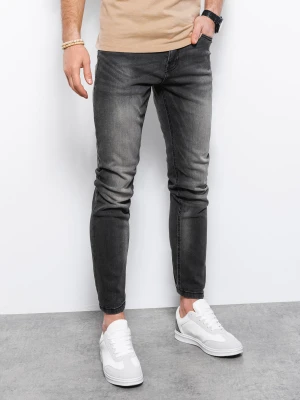 Spodnie jeansowe męskie SLIM FIT - grafitowe P1023
 -                                    M Ombre