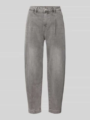 Spodnie jeansowe o kroju regular fit typu barrel z mieszanki bawełny z dodatkiem wiskozy model 'Ballon Str Denim' Buena Vista Jasnoszary