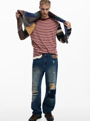 Spodnie jeansowe patch Desigual