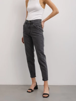 Spodnie jeansowe typu mom fit w kolorze GREY JEANS - JUST-XS Marsala